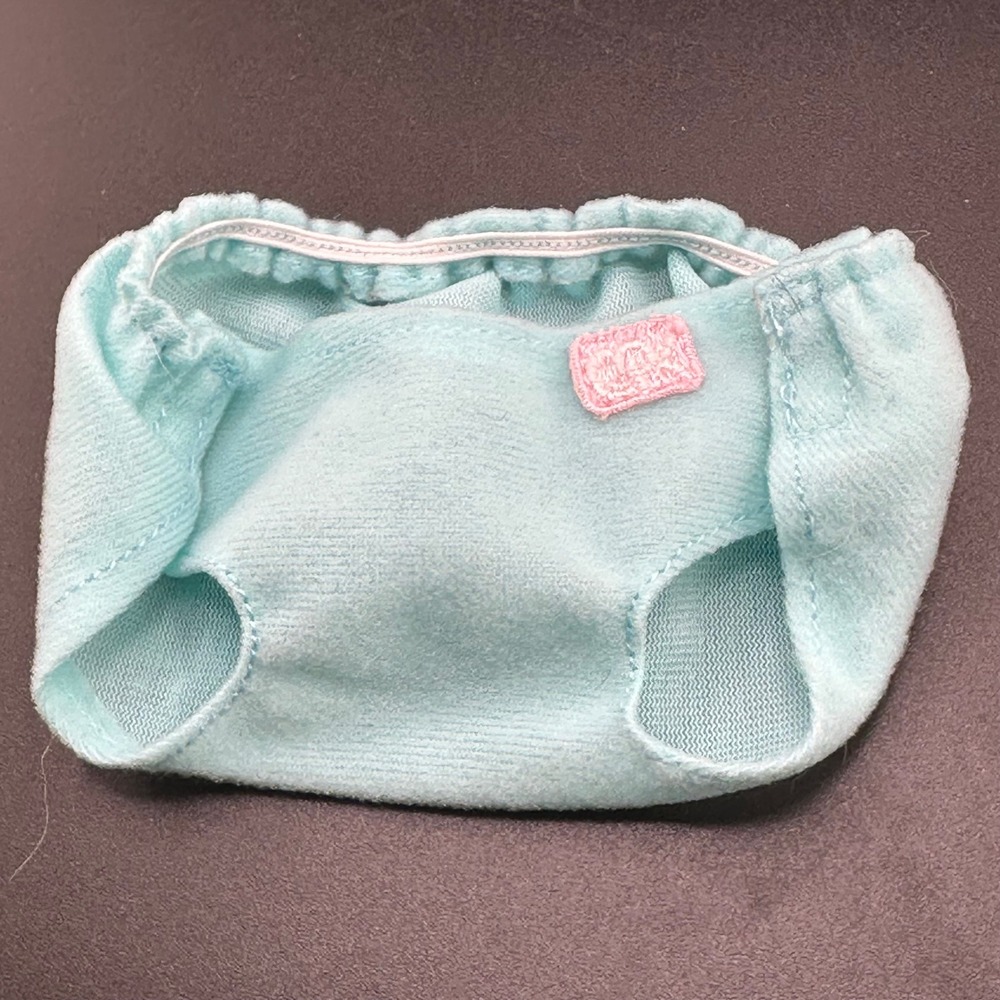 Teal Green tiny Cabbage Patch Kids newborn cloth diaper teeny tiny newborns line